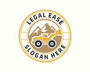 Front Loader Construction Badge Logo