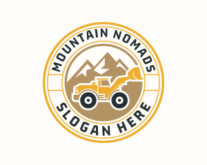 Front Loader Construction Badge logo design