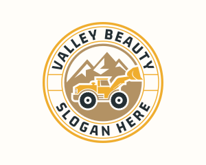 Front Loader Construction Badge logo design