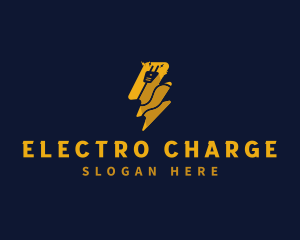 Plug Electricity Energy logo design