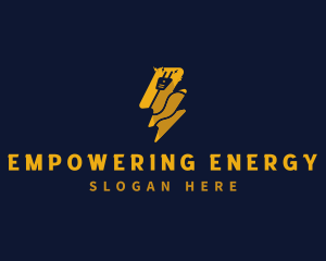 Plug Electricity Energy logo design