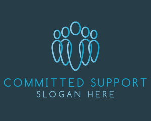 Blue Community Support logo design