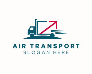 Logistics Arrow Truck logo design