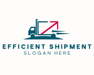 Logistics Arrow Truck logo design