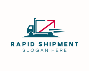 Logistics Arrow Truck logo design