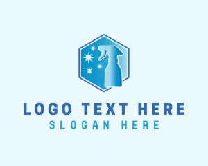 Hexagon Spray Bottle Cleaning logo