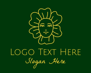 Yellow Flower Lady  logo