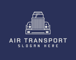 Gray Truck Transportation logo design