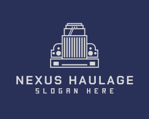 Gray Truck Transportation logo design