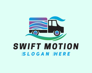 Truck Wave Swoosh logo design