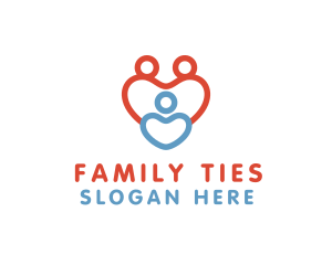 Insurance Heart Family logo design