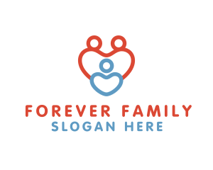 Insurance Heart Family logo design