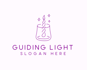 Candle Spa Massage logo design