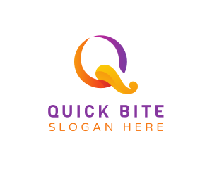 Colorful Elegant Q logo design