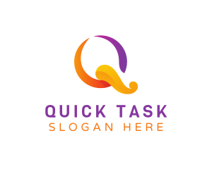 Colorful Elegant Q logo design