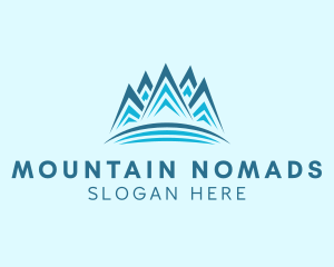 Abstract Mountain Climbing logo design