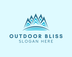 Abstract Mountain Climbing logo design