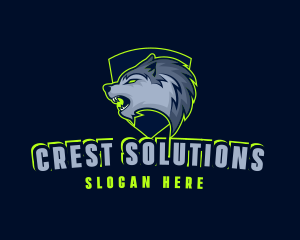 Wolf Crest Shield logo design