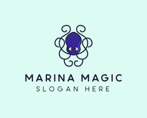 Marine Octopus Tentacles logo design