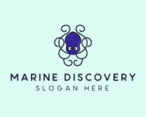 Marine Octopus Tentacles logo design