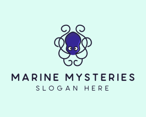 Marine Octopus Tentacles logo design