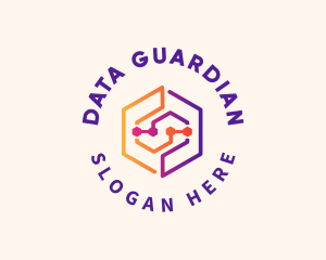 Technology Data Circuit logo design