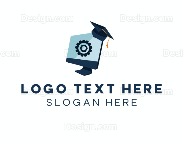 Computer Graduate Cap Logo