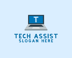 Tech Laptop Tech Repair logo design