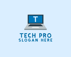 Tech Laptop Tech Repair logo design