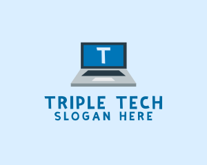 Tech Laptop Tech Repair logo design