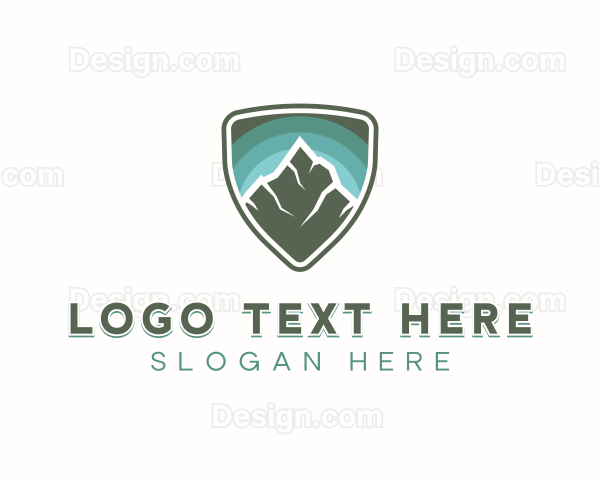 Mountain Peak Badge Logo