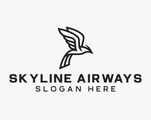 Flying Hawk Bird logo design