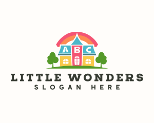 Kindergarten Preschool Childcare logo design