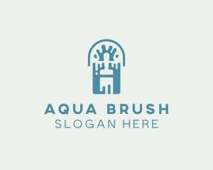 Painting Brush Bucket Renovation logo design