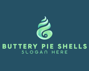 Abstract Water Droplet Shell logo design