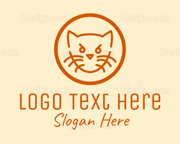 Angry Orange Cat Logo