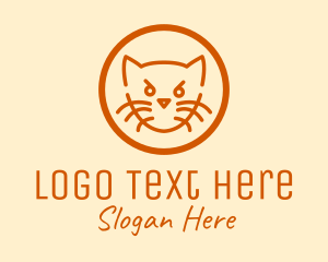 Angry Orange Cat  logo