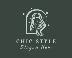 Nature Stylist Lady  logo design