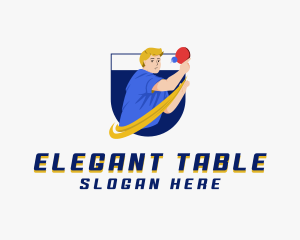Table Tennis Player logo design