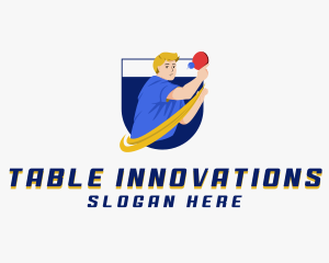 Table Tennis Player logo