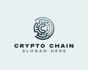 Currency Blockchain Crypto logo design