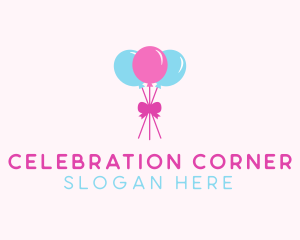 Party Ribbon Balloons logo design