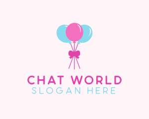 Party Ribbon Balloons logo design