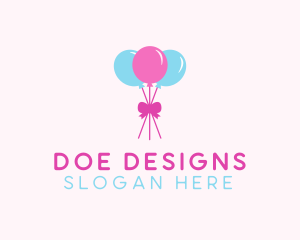 Party Ribbon Balloons logo design