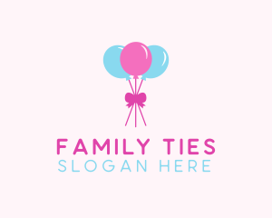 Party Ribbon Balloons logo design