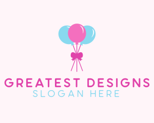 Party Ribbon Balloons logo design