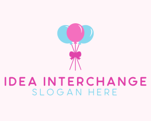 Party Ribbon Balloons logo design