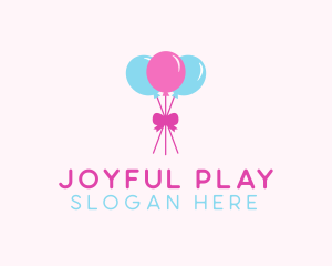 Party Ribbon Balloons logo design