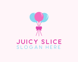 Party Ribbon Balloons logo design