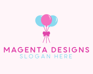 Party Ribbon Balloons logo design